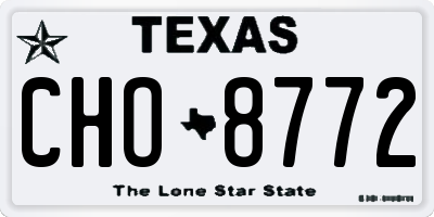 TX license plate CHO8772