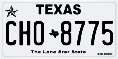 TX license plate CHO8775