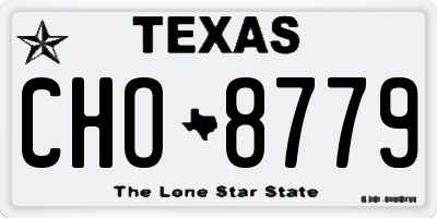 TX license plate CHO8779