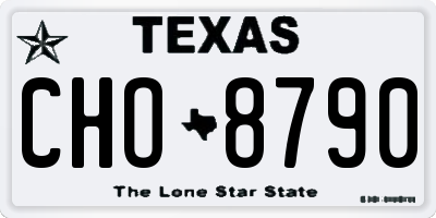TX license plate CHO8790