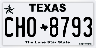 TX license plate CHO8793
