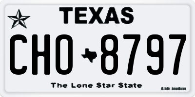 TX license plate CHO8797