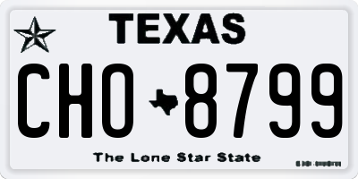 TX license plate CHO8799