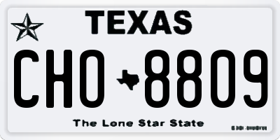 TX license plate CHO8809