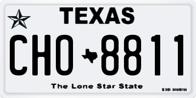 TX license plate CHO8811