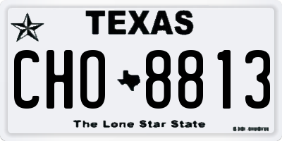 TX license plate CHO8813