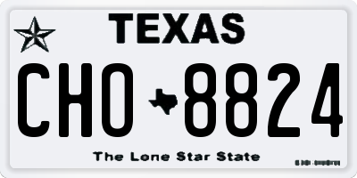 TX license plate CHO8824