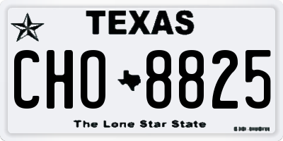 TX license plate CHO8825