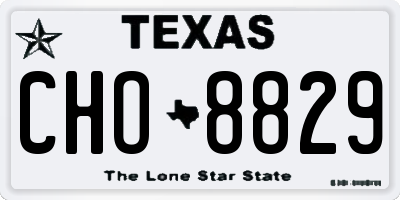 TX license plate CHO8829