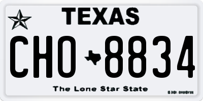 TX license plate CHO8834