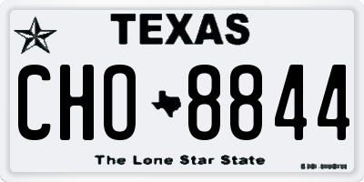 TX license plate CHO8844