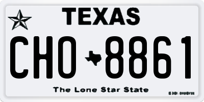 TX license plate CHO8861