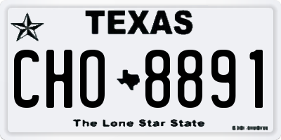 TX license plate CHO8891