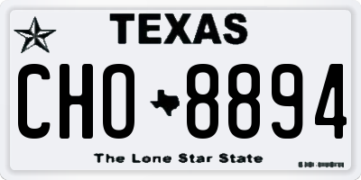 TX license plate CHO8894