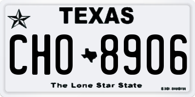TX license plate CHO8906