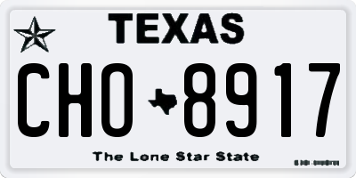 TX license plate CHO8917