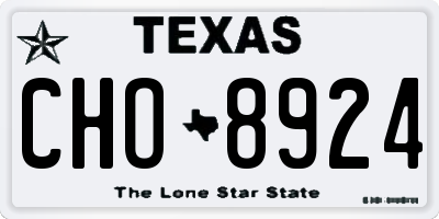 TX license plate CHO8924