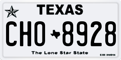 TX license plate CHO8928
