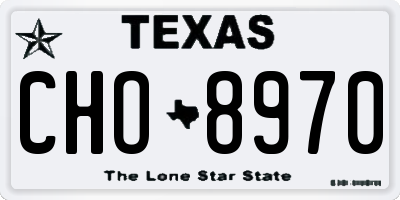 TX license plate CHO8970