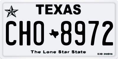 TX license plate CHO8972