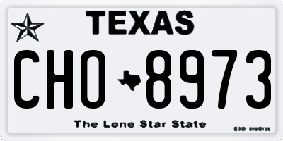 TX license plate CHO8973