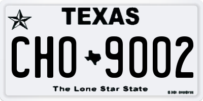 TX license plate CHO9002