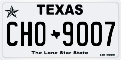 TX license plate CHO9007
