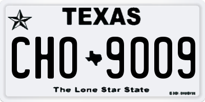 TX license plate CHO9009