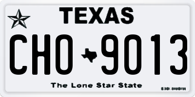 TX license plate CHO9013