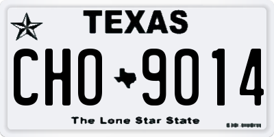 TX license plate CHO9014