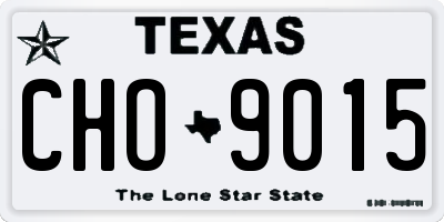TX license plate CHO9015