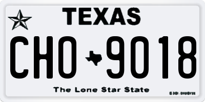 TX license plate CHO9018