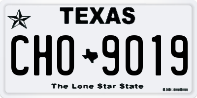 TX license plate CHO9019