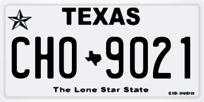 TX license plate CHO9021