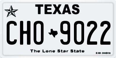 TX license plate CHO9022