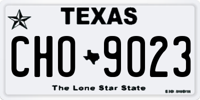 TX license plate CHO9023