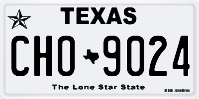 TX license plate CHO9024