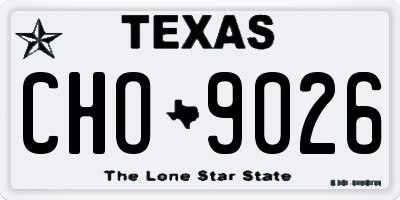 TX license plate CHO9026