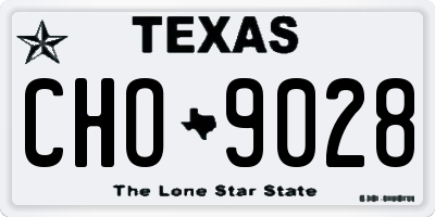 TX license plate CHO9028