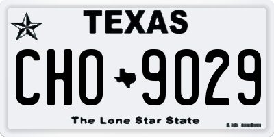 TX license plate CHO9029