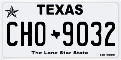 TX license plate CHO9032