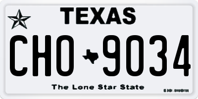 TX license plate CHO9034