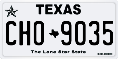 TX license plate CHO9035