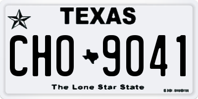 TX license plate CHO9041