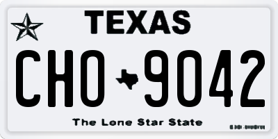 TX license plate CHO9042
