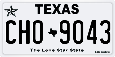 TX license plate CHO9043