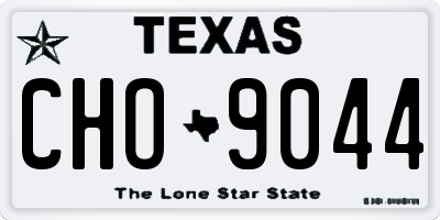 TX license plate CHO9044