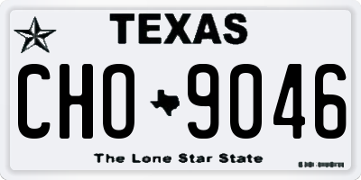 TX license plate CHO9046