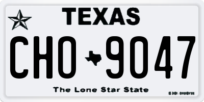 TX license plate CHO9047