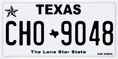TX license plate CHO9048